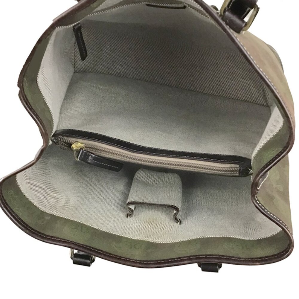 Dooney & Bourke Dark Green Canvas Shoulder Bag - Picture 9 of 15